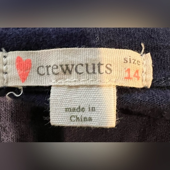 Crewcuts Navy With Gold Eyes Long Sleeved Shirt Size 14 - Picture 4 of 6